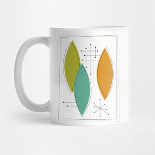 Retro Geometric Ornaments Mid Century Mug